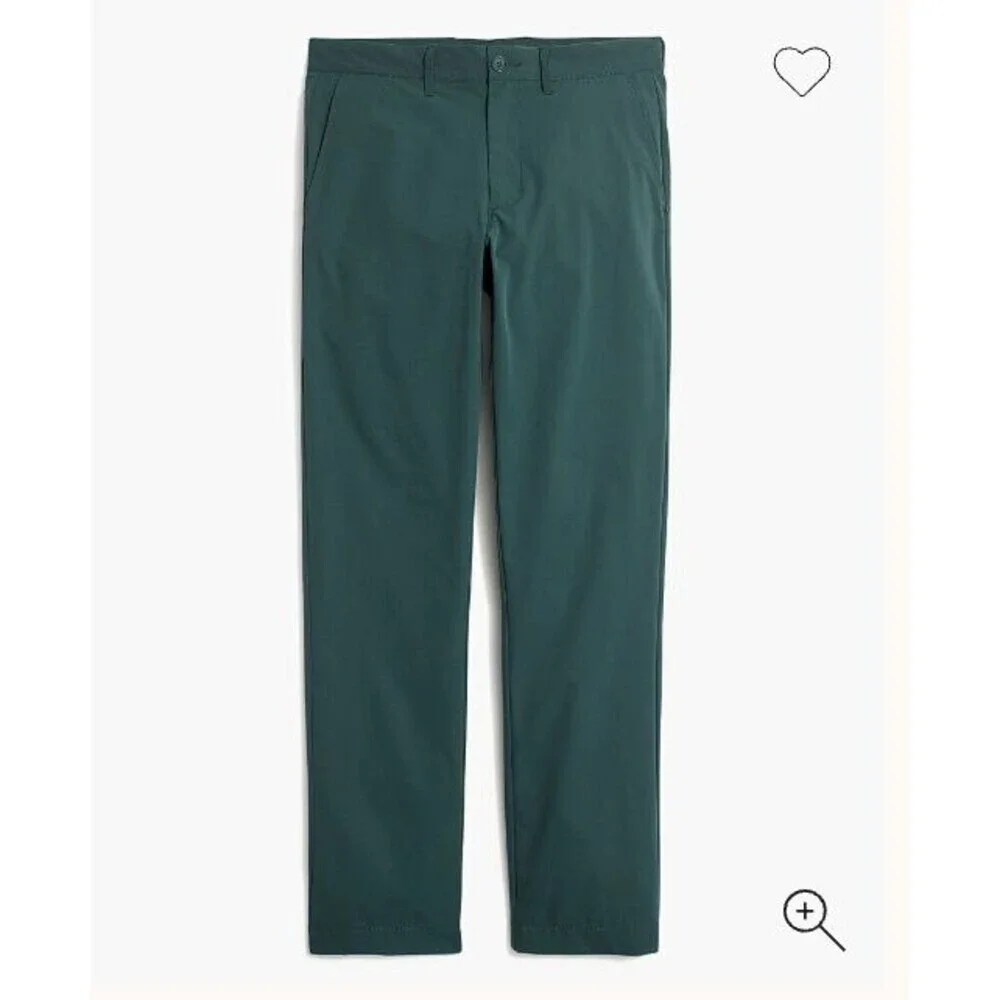 J.Crew Flex Straight Midweight Tech Pant 32/34 Weathered Spruce Green AA713 NWT